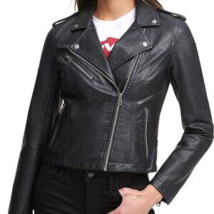 Levi's Women's The Classic Faux Leather Moto Jacket size L